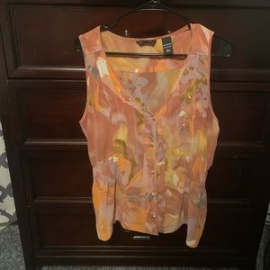 Barely worn New York & company flowered Tank Top